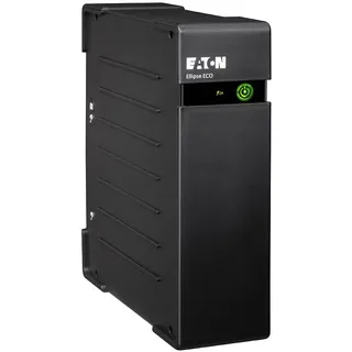 Eaton USV Ellipse ECO 650 USB DIN - Off-line Unterbrechungsfreie Stromversorgung (USV) - 650 VA mit Überspannungsschutz (4 Schuko Ausgänge, Akku) - EL650USBDIN- Schwarz