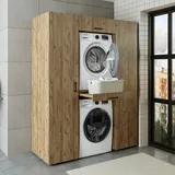 roomartstore.de Duo-I Hochschrank 157 cm Eiche Holz