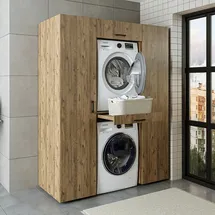 roomartstore.de Duo-I Hochschrank 157 cm Eiche Holz