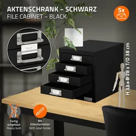 ML-Design Aktenschrank 28x38x33 cm schwarz