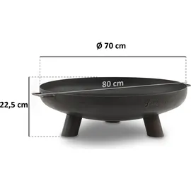 BBQ-Toro Feuerschale Ø 70 cm Schwarz