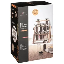 5five simply smart 5five - radhalter 15 gewürzgläser bambus