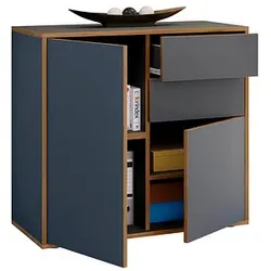 VCM my office Aktenschrank Salia, 920759 anthrazit, honig-eiche 80,0 x 32,0 x 74,0 cm