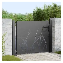 vidaXL Gartentor 110 x 105 cm Schwarz/Stahl