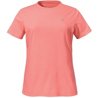 Schöffel Damen T Shirt Hohberg L, schnell trocknendes Funktionsshirt, Sportshirt mit Rundhalsausschnitt zum Wandern und Bergsteigen, clasping Rose, 48