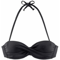 S.Oliver Bandeau-Bikini-Top Damen schwarz Gr.40 Cup A