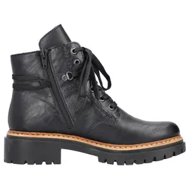 Rieker Damen Schnürstiefeletten 72603, Frauen Stiefeletten,schnürboots,übergangsschuhe,Boots,Stiefel,Bootee,Booties,schwarz (00),38 EU / 5 UK