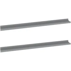 vidaXL Wandregale 2 Stk. Grau 100x9x3 cm