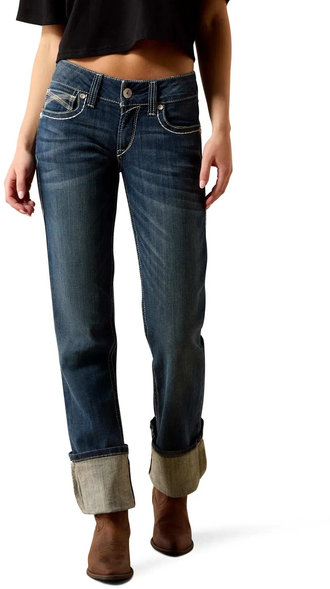 Ariat R.E.A.L. Mid Rise Stretch Ivy Damen Jeans mit geradem Bein