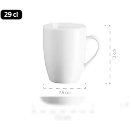 Mäser Kaffeetasse 0,29 l Weiß 6 St.