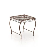 CLP Eisentisch Zarina, 50 x 45 cm antik braun