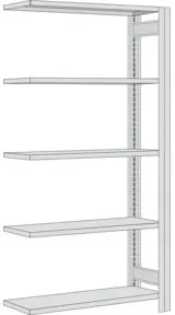 Regalwerk BERT Lagerregal Anbaufeld HxBxT 2000x875x300mm 5 Fachböden Fachlast 250kg