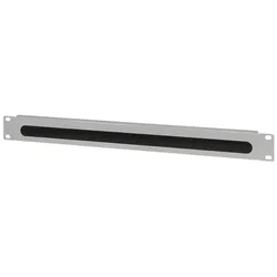 LogiLink 19" Kabeldurchführung 1HE mit Bürsteneinsatz Rangierpanel lichtgrau Kabelführung
