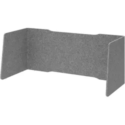 HAMMERBACHER Akustik-Tischtrennwand, grau 154 x 60,5 cm