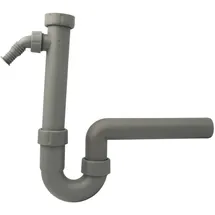 Otto Haas KG Haas KG Siphon 1 1/2 Zoll mit einem WS-Anschluss, aus 100 % Recyclingmaterial - Grau