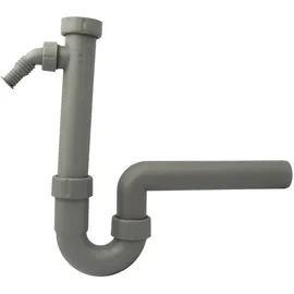 Otto Haas KG Haas KG Siphon 1 1/2 Zoll mit einem WS-Anschluss, aus 100 % Recyclingmaterial - Grau