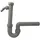 Otto Haas KG Haas KG Siphon 1 1/2 Zoll mit einem WS-Anschluss, aus 100 % Recyclingmaterial - Grau