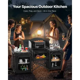 Vevor Camping Küchentisch Outdoor Schwarz