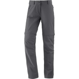 Schöffel Damen Ascona Zip Off leichte und komfortable Damen Hose grau