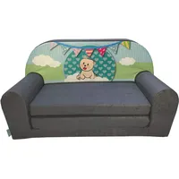 FORTISLINE – Kindersofa Mini ausklappbar 40x78x45cm - Kindersofa für Kinder 2in1 - Kindercouch ausklappbar - Schlafcouch aus Schaumstoff - Abnehmbarer Bezug - Viele Motive