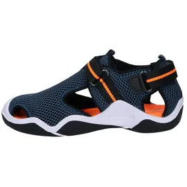 GEOX Garçon Jr Wader SANDALS,Navy Orangefluo,34 EU