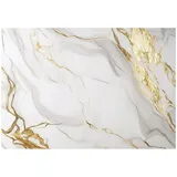 WallArena Fototapete Marmor Steinwand gold Tapete Wohnzimmer 200x140