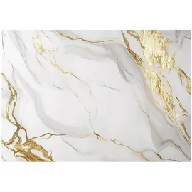 WallArena Fototapete Marmor Steinwand gold Tapete Wohnzimmer 200x140