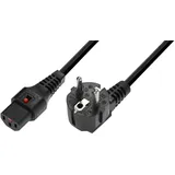 IEC Lock Kaltgeräte Netzkabel verriegelbar 3x1,0 1m sw