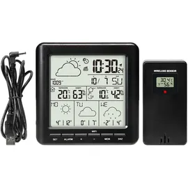 casativo WLAN-Wetterstation mit Aussensensor Schwarz 21