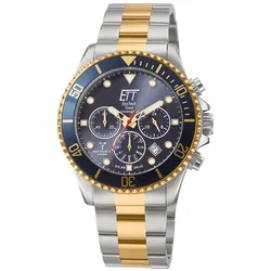 ETT Eco Tech Time EGS-11609-35M Funk-Solar Herren-Chronograph Watersports Bicolor