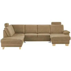 meinSofa Wohnlandschaft  Kunstleder Samu , beige , Maße (cm): B: 316 H: 90 T: 235