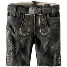 Stockerpoint Lederhose "Bertl" in graphit gespeckt | Gr.: 50
