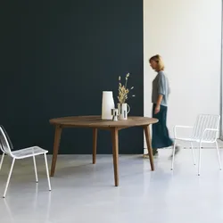 Esstisch runder Tisch aus massivem Recycling-Teak Design Karpenter 150 cm