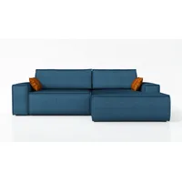 Mebloland Ecksofa TOR mit Schlaffunktion. Farbe: Blue. - Blau
