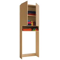 VCM my bath Waschmaschinenschrank Lona, 913842 buche 1 Fachboden 64,0 x 27,0 x 182,0 cm