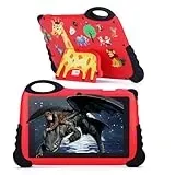 C idea Android 13 Kinder-Tablet, 7 Zoll Tablet für Kleinkinder, 4 GB RAM + 32 GB ROM, 1024 x 600 HD-Bildschirm, Kindersicherung, vorinstallierte iWawa, tragbare Tablets mit Silikon-Schutzhülle (rot)