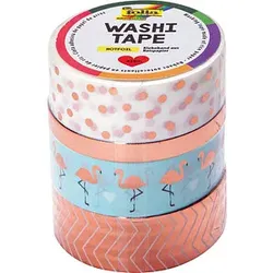 folia Washi Tape HOTFOIL Deko-Klebeband matt 15,0 mm x 5,0 m 4 Rollen