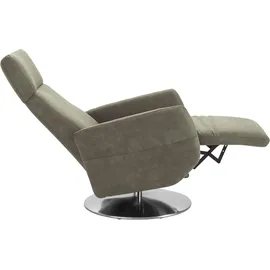 sit&more Relaxsessel Kobra Kunstleder 71 x 110 x 82 cm grau mit Motor und Aufstehhilfe