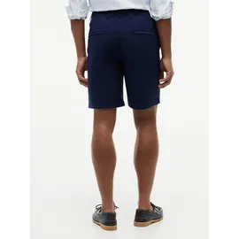 Tommy Hilfiger "DOVER", Herren, Gr. 31, N-Gr, blau (carbon navy), Web, Obermaterial: 72% Polyester, 19% Baumwolle, 9% Elasthan, regular fit kniefrei, Hosen Chinoshorts, mit Flag-Stickerei
