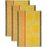 ROSS Geschirrtuch »Biene«, (Set, 3 tlg.), Motivtuch, aus 100% Baumwolle, gelb