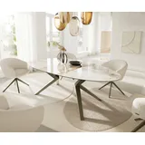 DeLife Edge 220 x 76 x 120 cm weiß-beige