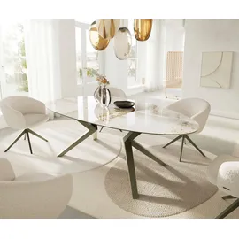 DeLife Edge 220 x 76 x 120 cm weiß-beige
