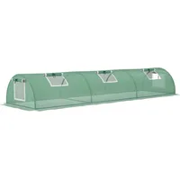 Outsunny Foliengewächshaus Mini Tunnelgewächshaus mit UV-beständiger PE Folie, und Mesh Fenster, in Grün, für Pflanzenzucht Aosom.de