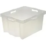 Keeeper Aufbewahrungsbox Franz, 24 Liter, Kunststoff, transparent, B/H/L: ca. 35x23x43 cm,