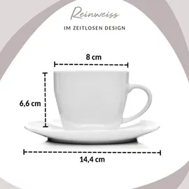 sänger Bilgola Kaffeetassen Set 12-tlg. weiß