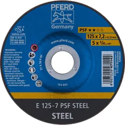 PFERD Tools Schruppscheibe E Universallinie PSF STEEL für Stahl - 62012634