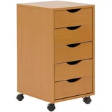 Wohnling Rollcontainer 33 x 38 x 64 cm braun