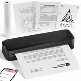 Phomemo M833 Thermodrucker A4 - Mobiler Drucker Bluetooth 300DPI, Tragbarer Drucker für Handy, Kompatibel mit Phones & Laptops, für Business, Reisen, Rechnungen - Schwarz