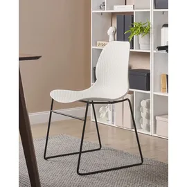 Beliani Konferenzstuhl 4er Set PANORA Weiß