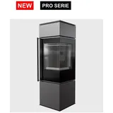Kratki PRO Ren Kaminofen aus Stahl REN/S rechts Ø 150 7 kW schwarz Verkleidung - Schwarz